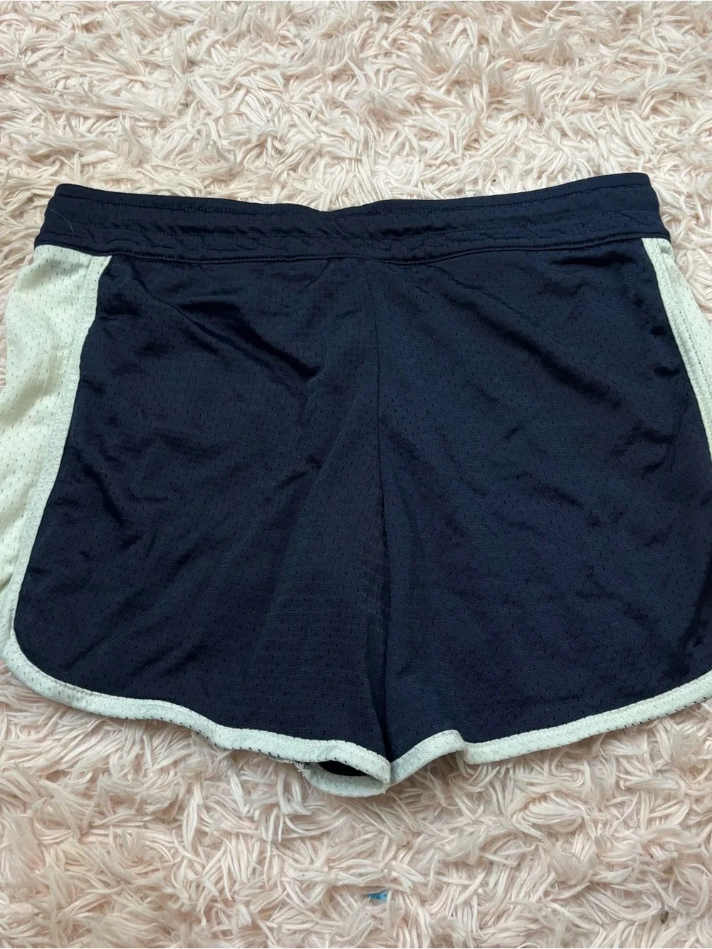 Nike Women's Navy and White Athletic Running Shorts